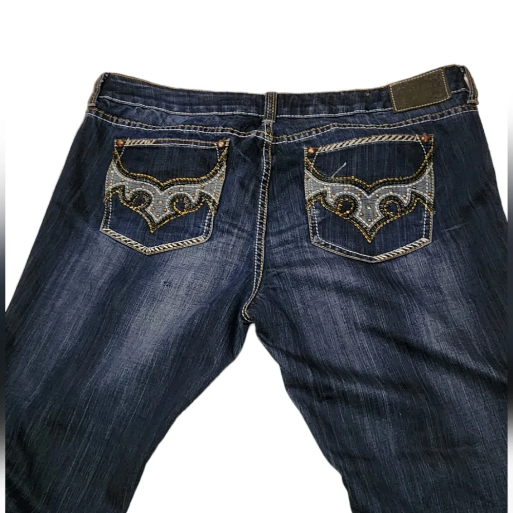 Antique river women's dark denim jeans bootcut - Picture 4 of 11
